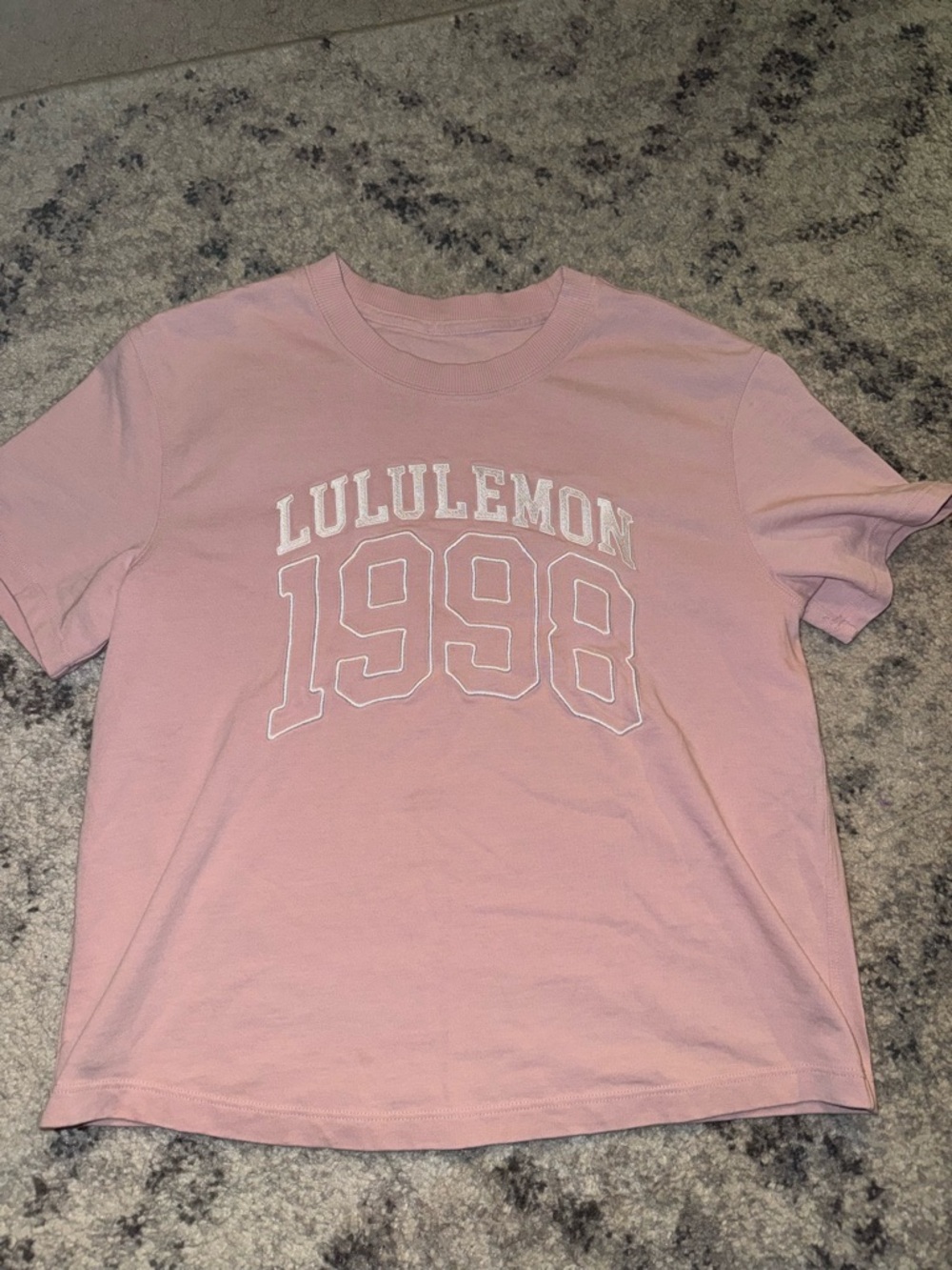 lululemon athletica Pink Graphic Crop Tee